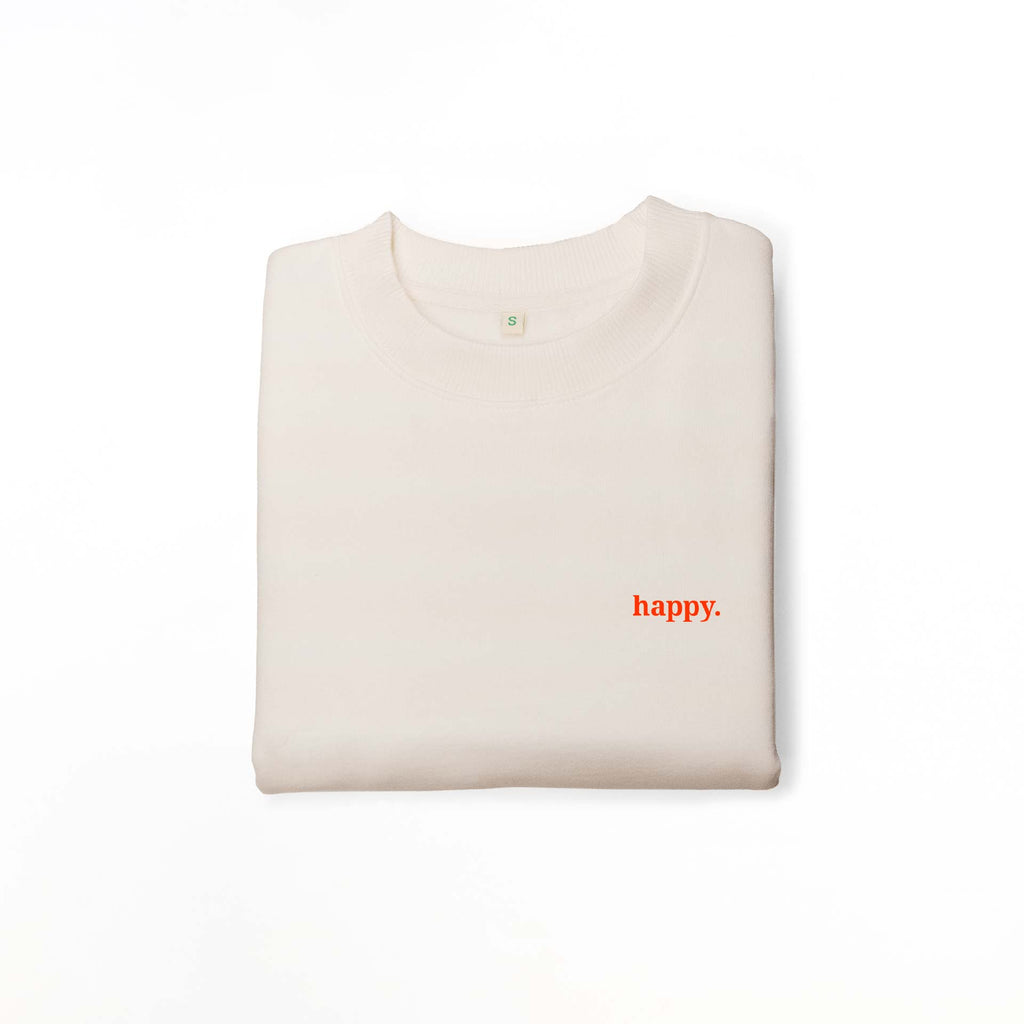 Nachhaltiges Damen Sweatshirt Drop-Shoulder happy