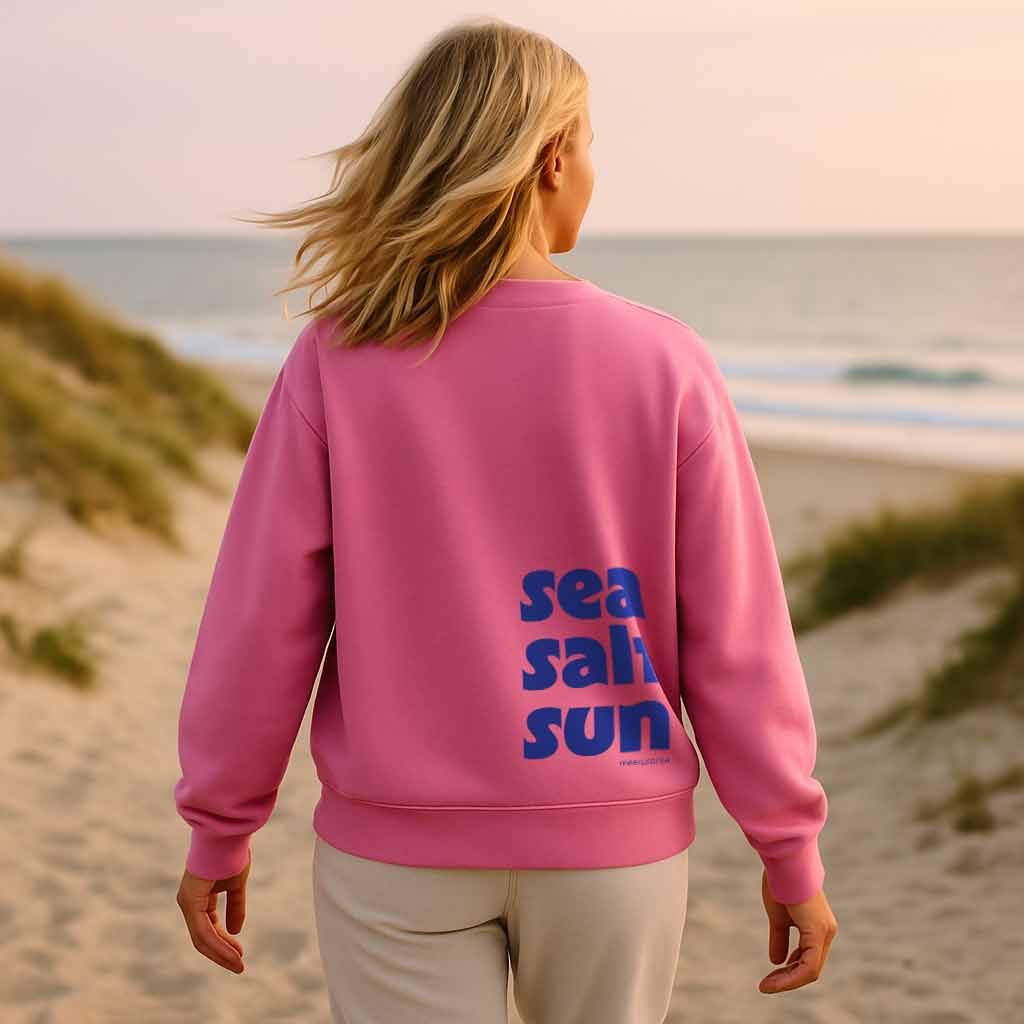 Oversize Damen Sweatshirt sea salt sun