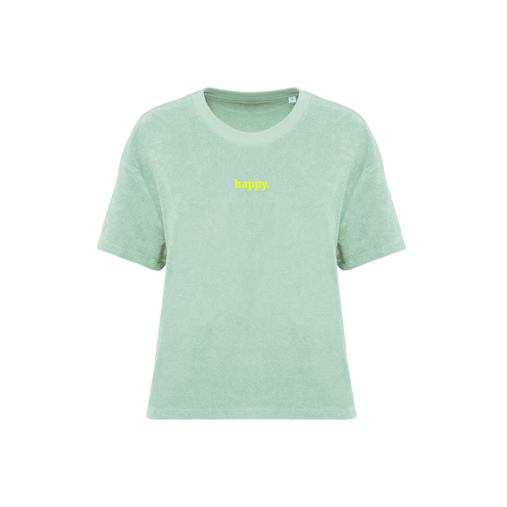 Frottee Damen Shirt happy