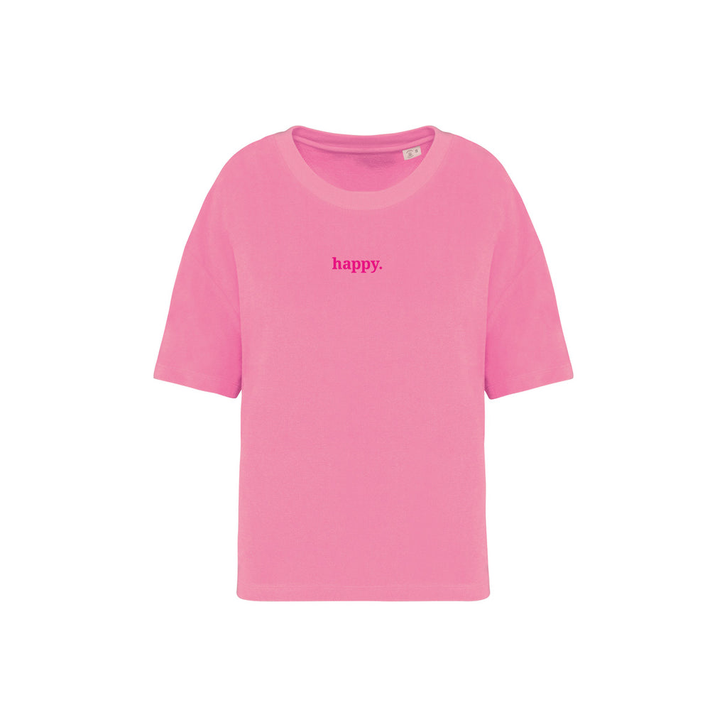 Frottee Damen Shirt happy