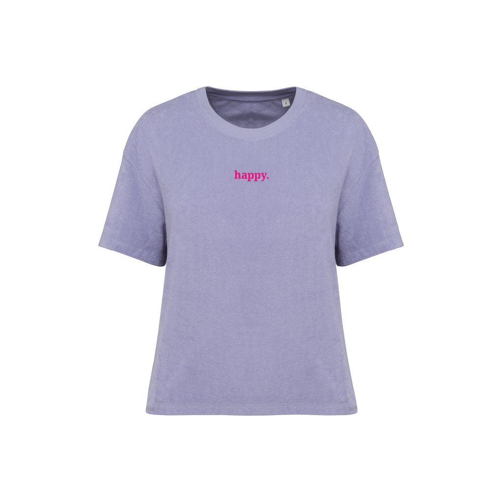 Frottee Damen Shirt happy