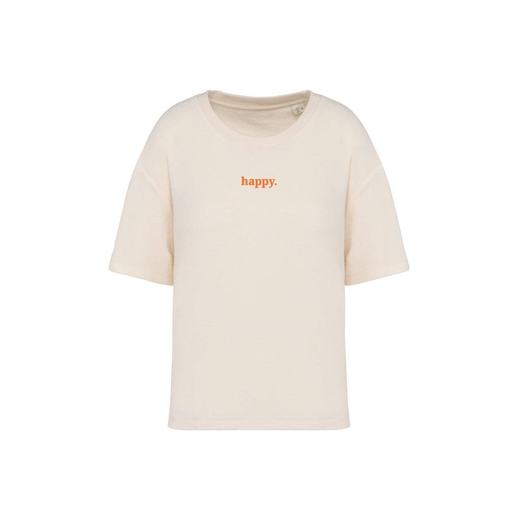 Frottee Damen Shirt happy