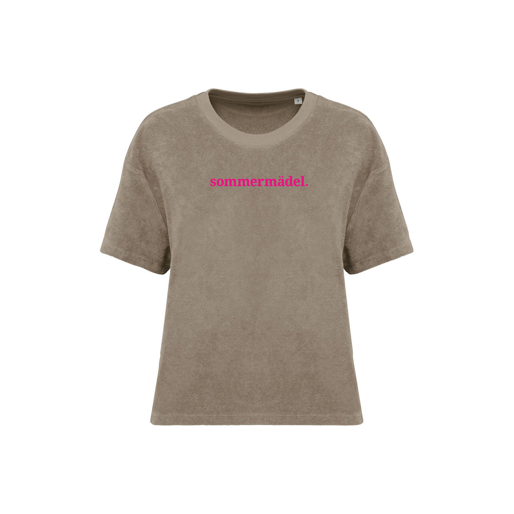 Frottee Damen Shirt sommermädel