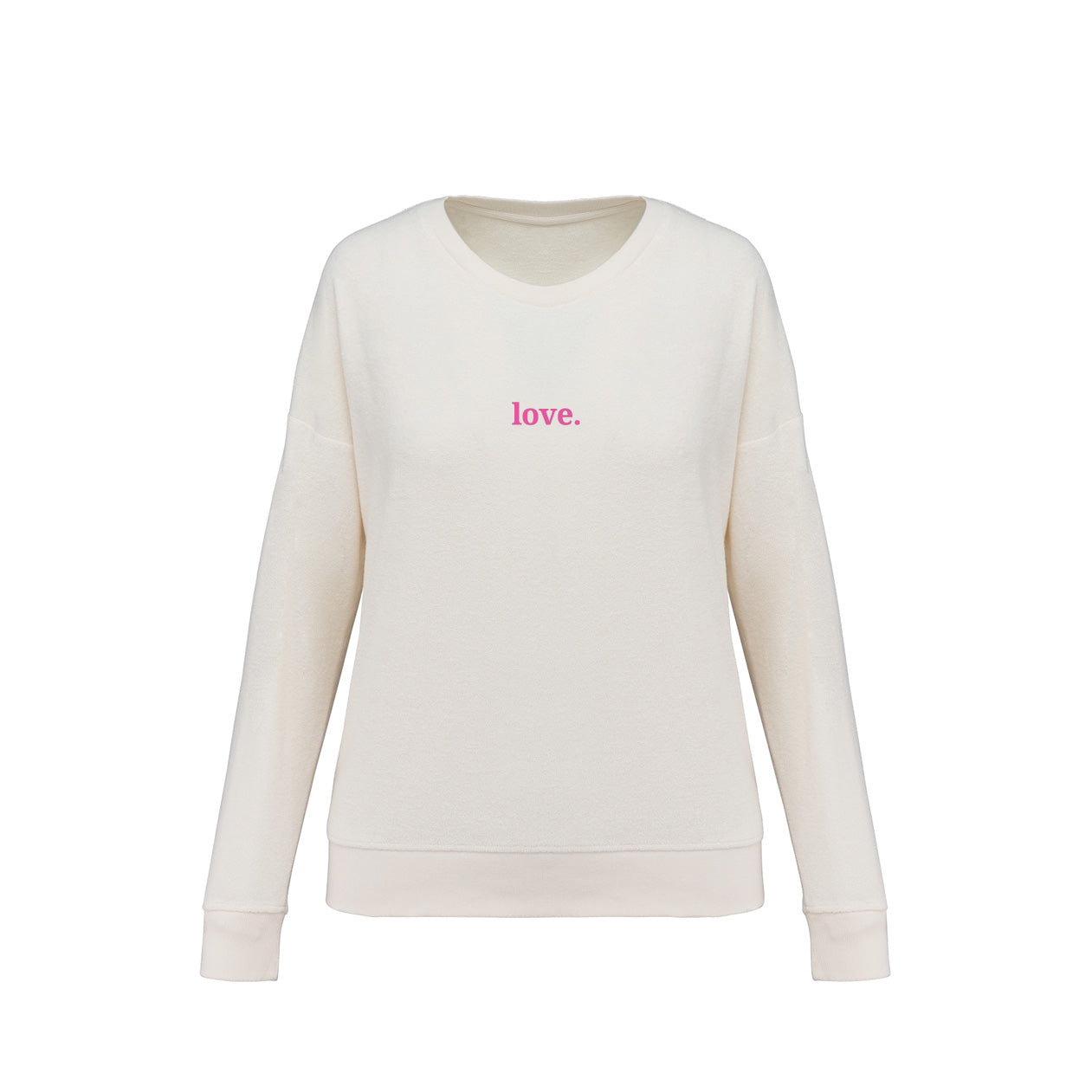 Frottee Damen Longsleeve love