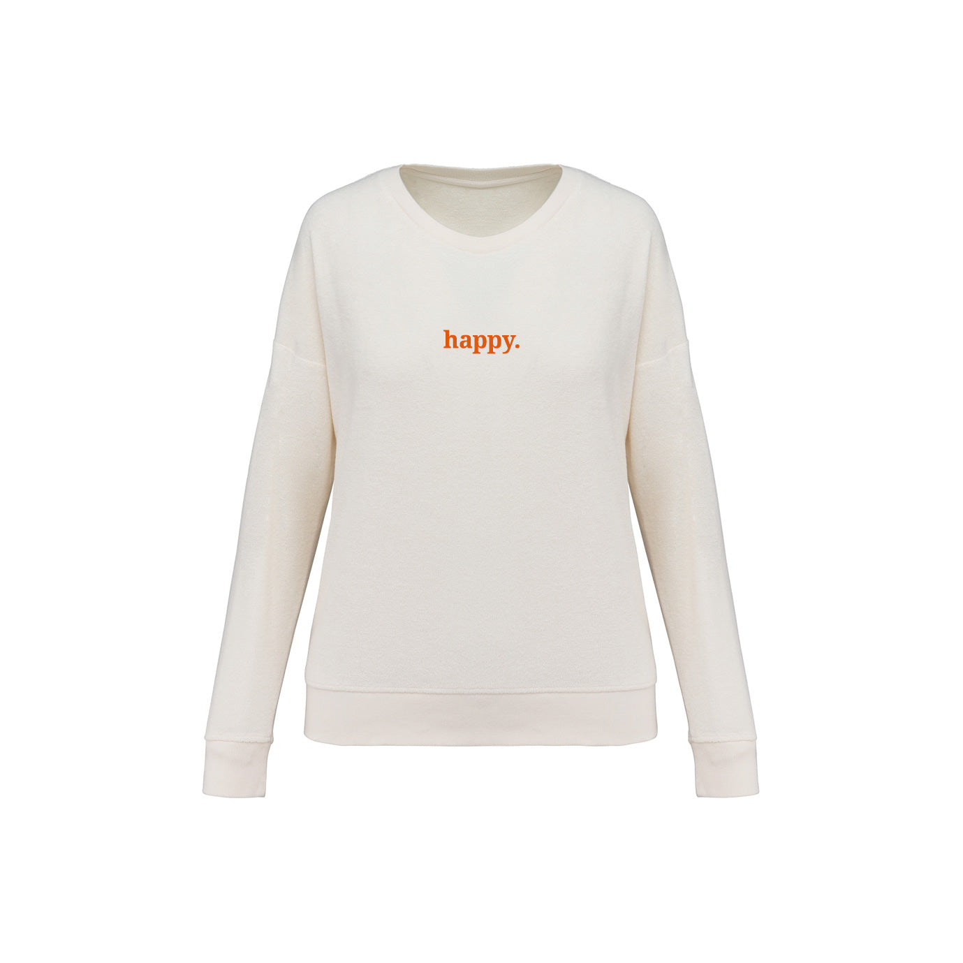 Frottee Damen Longsleeve happy