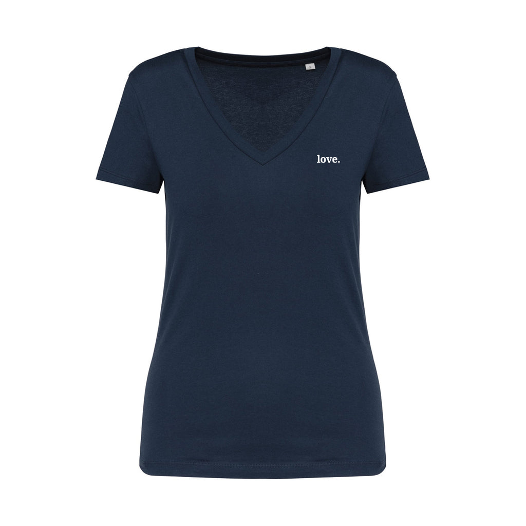 Damen Shirt V-Ausschnitt love