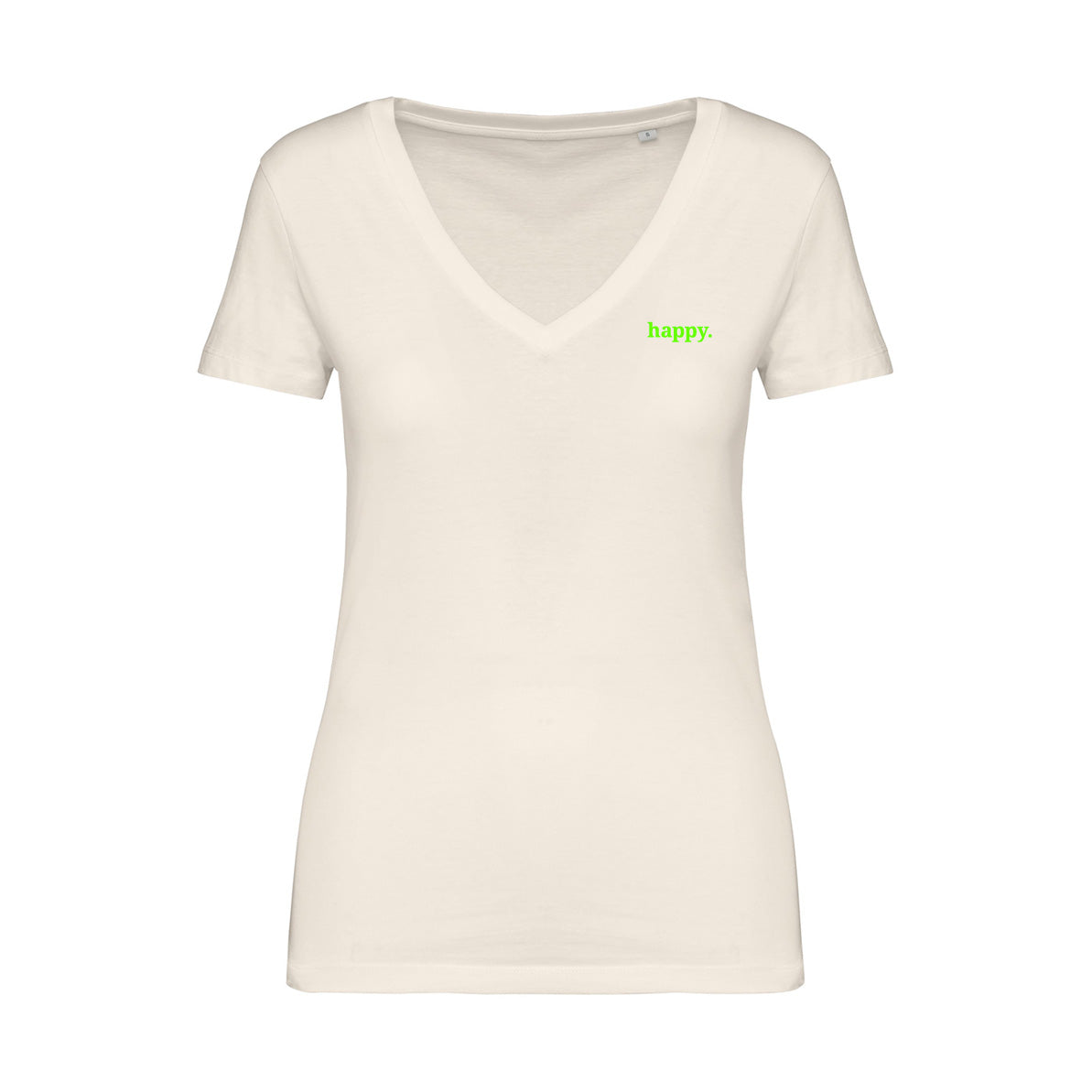 Damen Shirt V-Ausschnitt happy