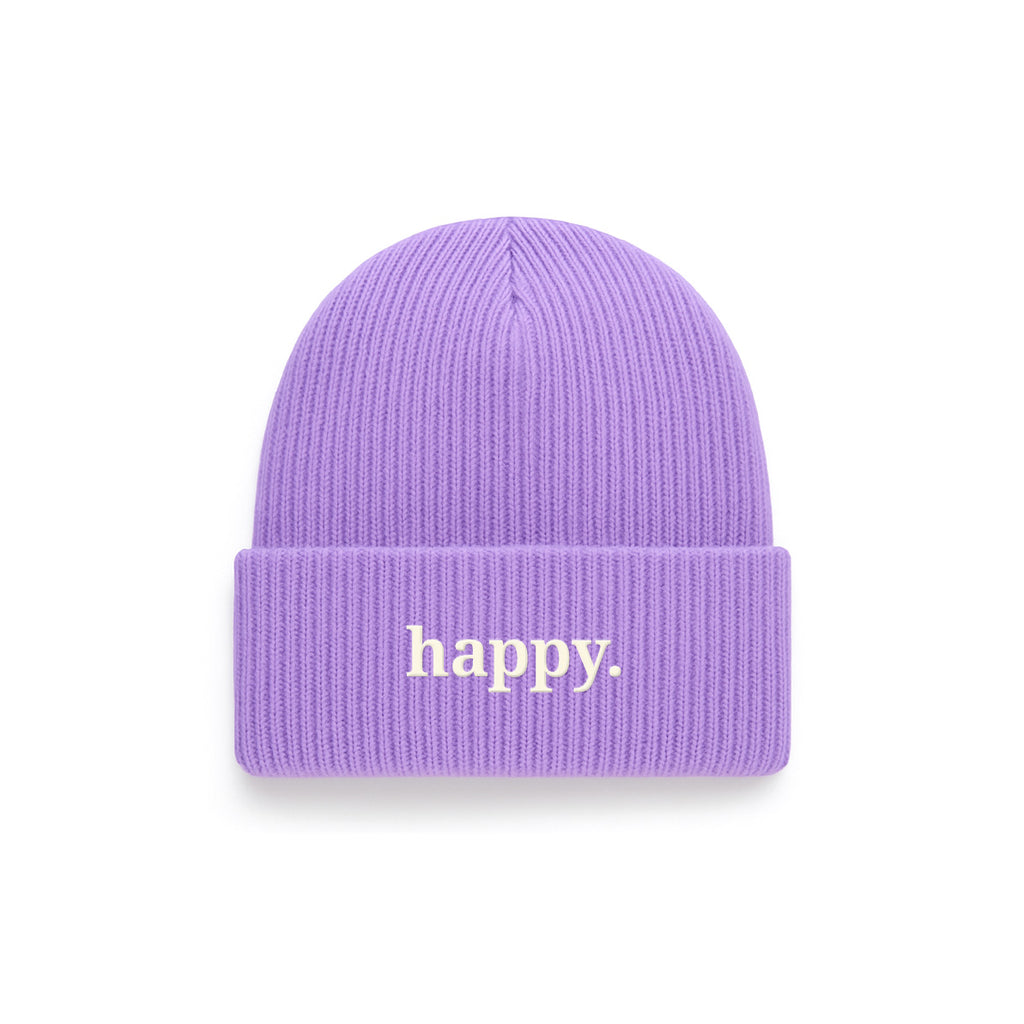 Colorful Soft Beanie happy