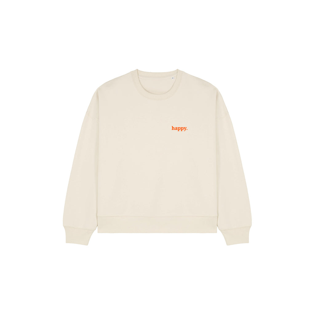 Oversize Damen Sweatshirt happy