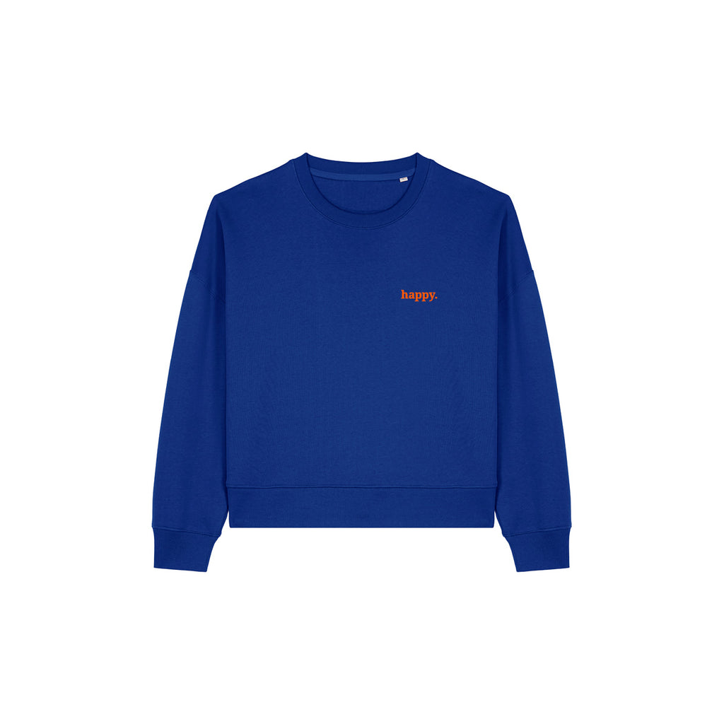 Oversize Damen Sweatshirt happy