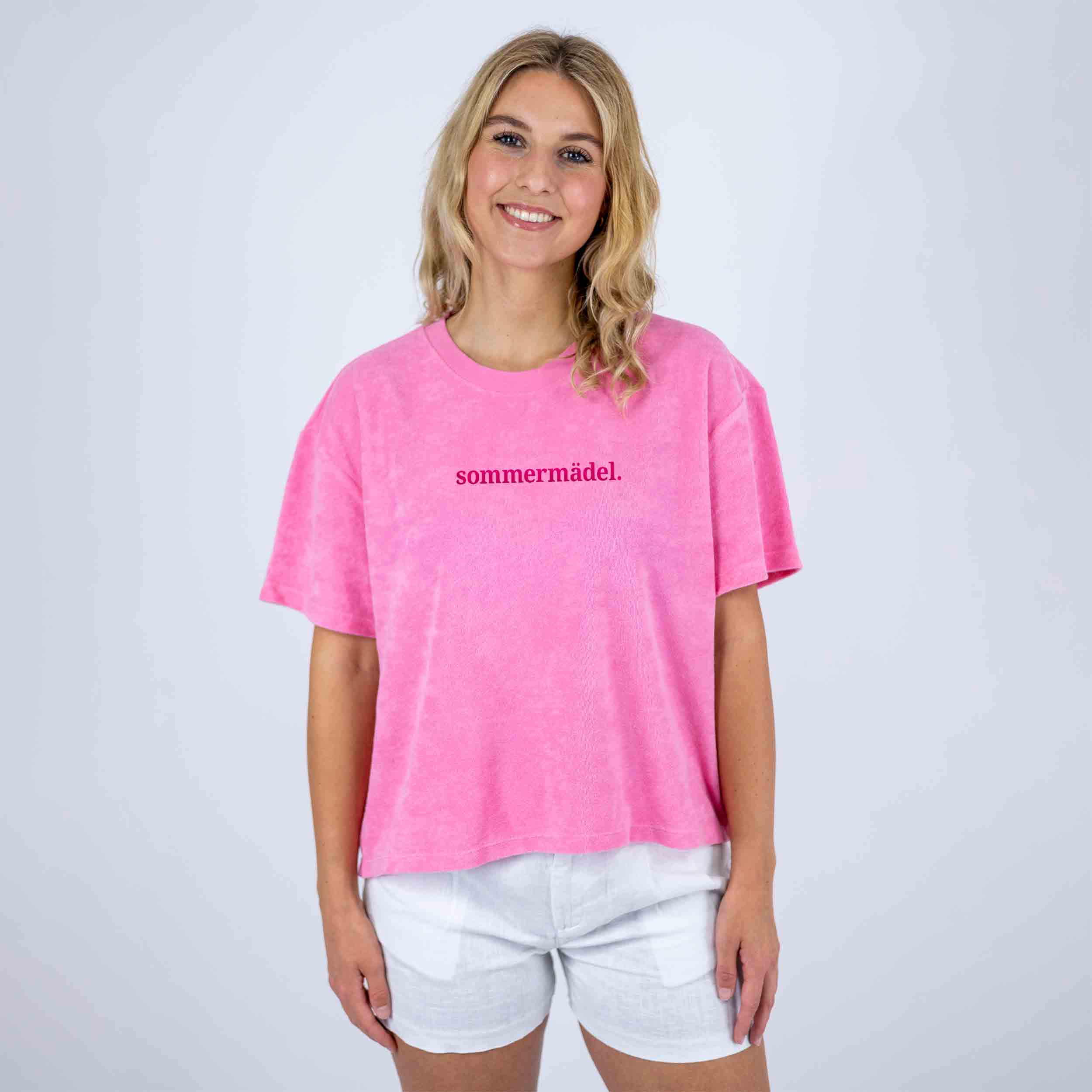 Frottee Damen Shirt sommermädel