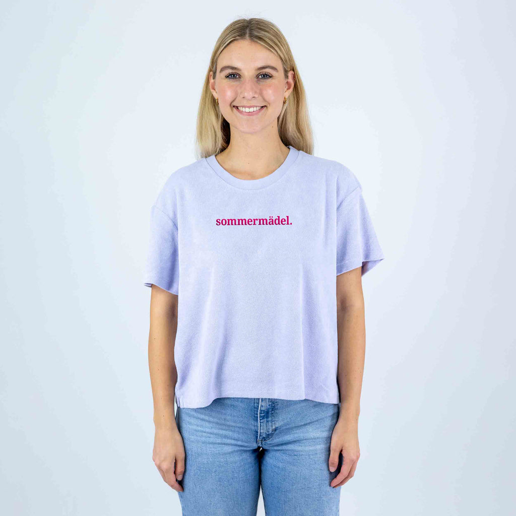 Frottee Damen Shirt sommermädel