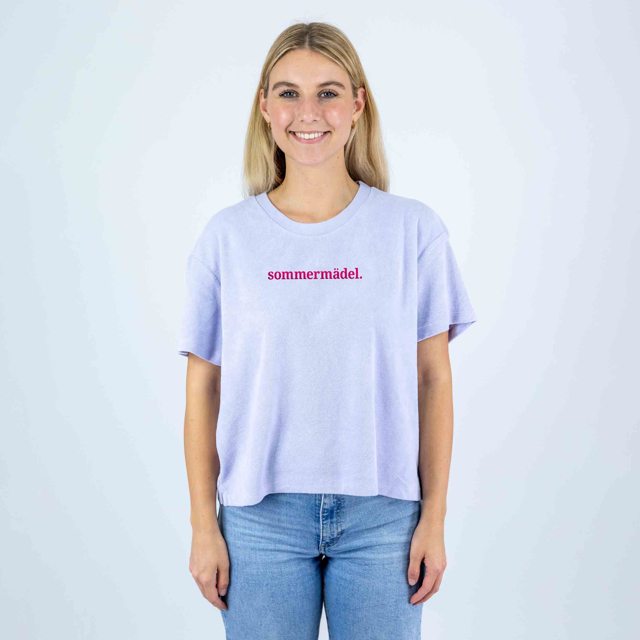 Frottee Damen Shirt sommermädel