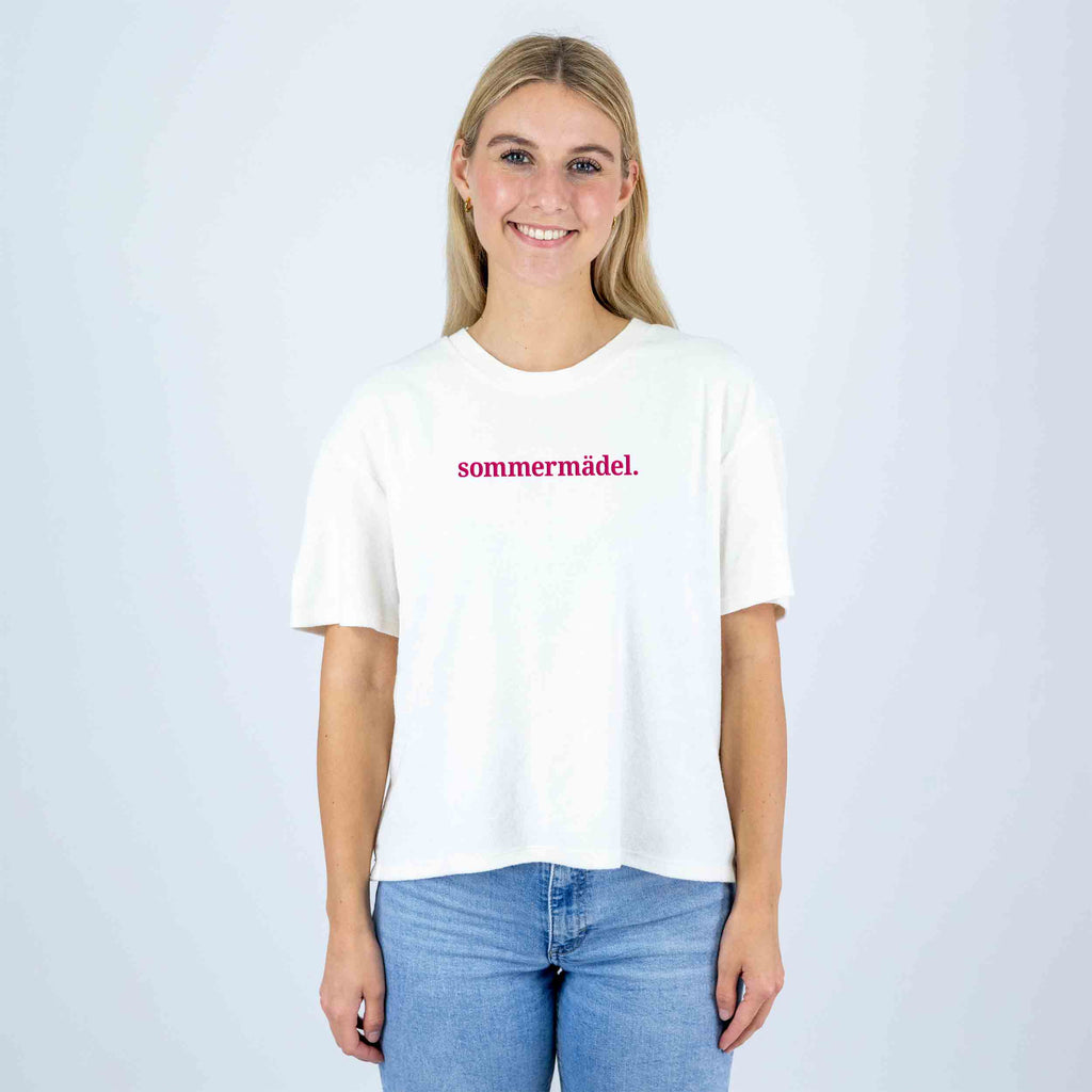 Frottee Damen Shirt sommermädel