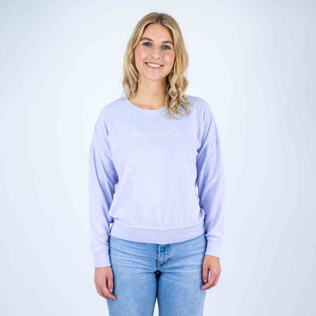 Frottee Damen Longsleeve meeresbrise