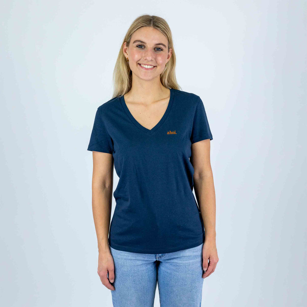 Damen Shirt V-Ausschnitt ahoi