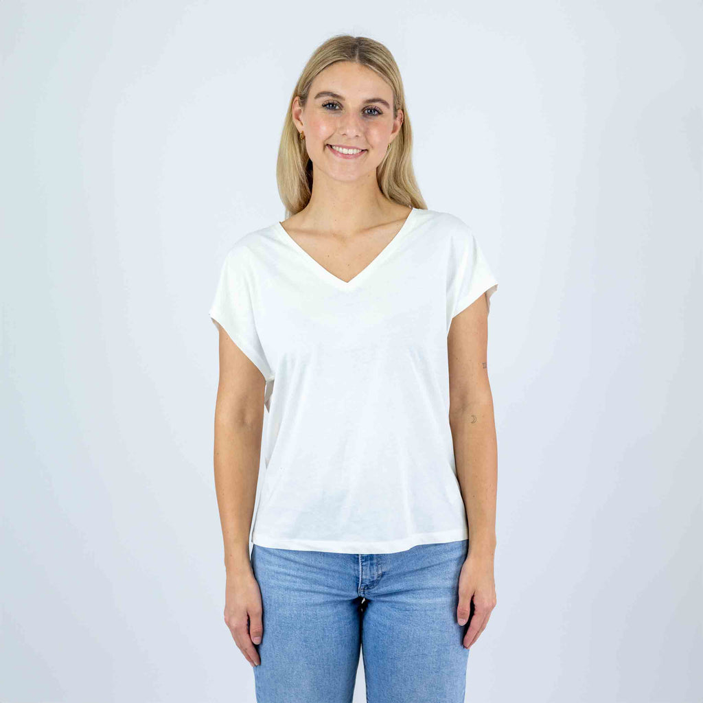 Loose Fit Damen V-Shirt