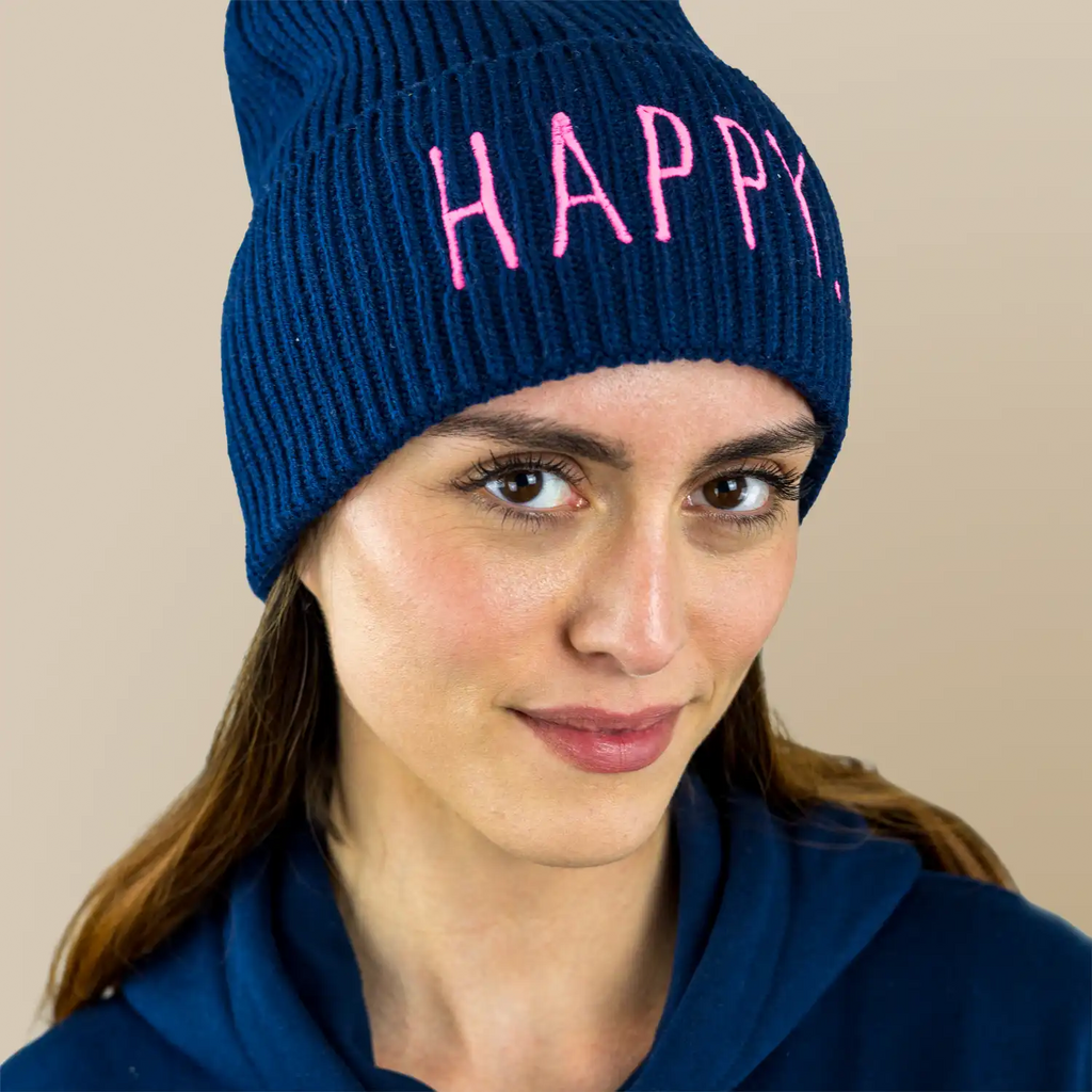 meeresbrise Organic Oversized Beanie HAPPY