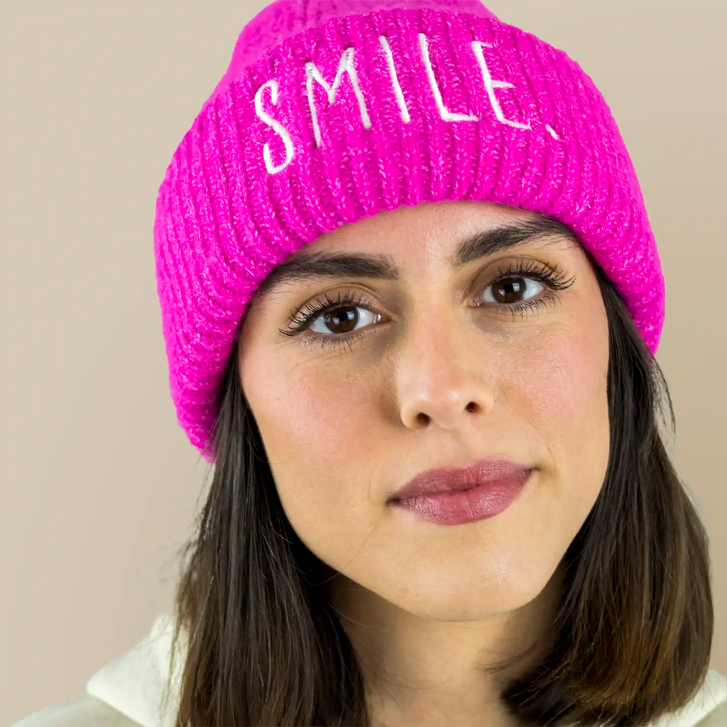 Color Plush Beanie SMILE