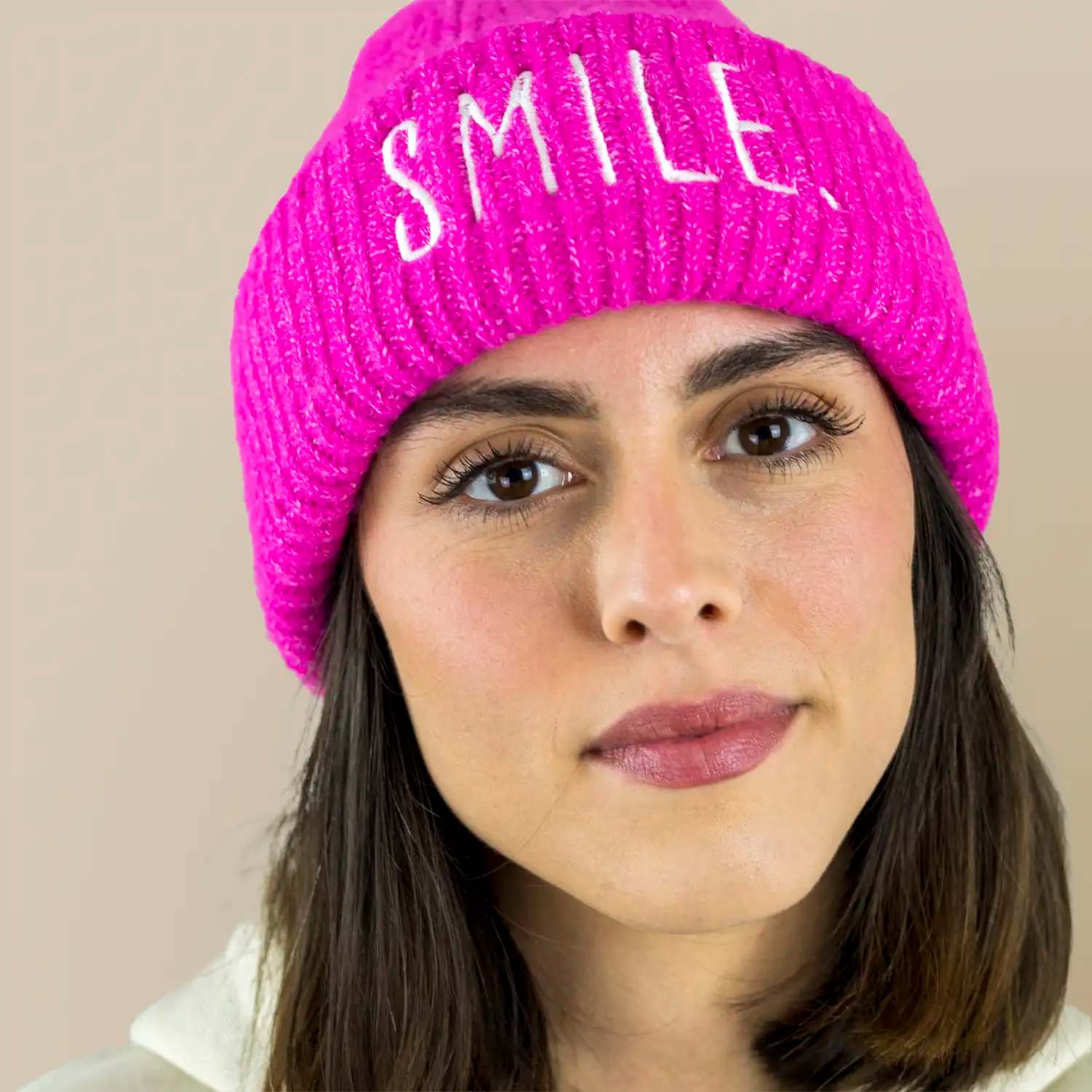 Color Plush Beanie SMILE