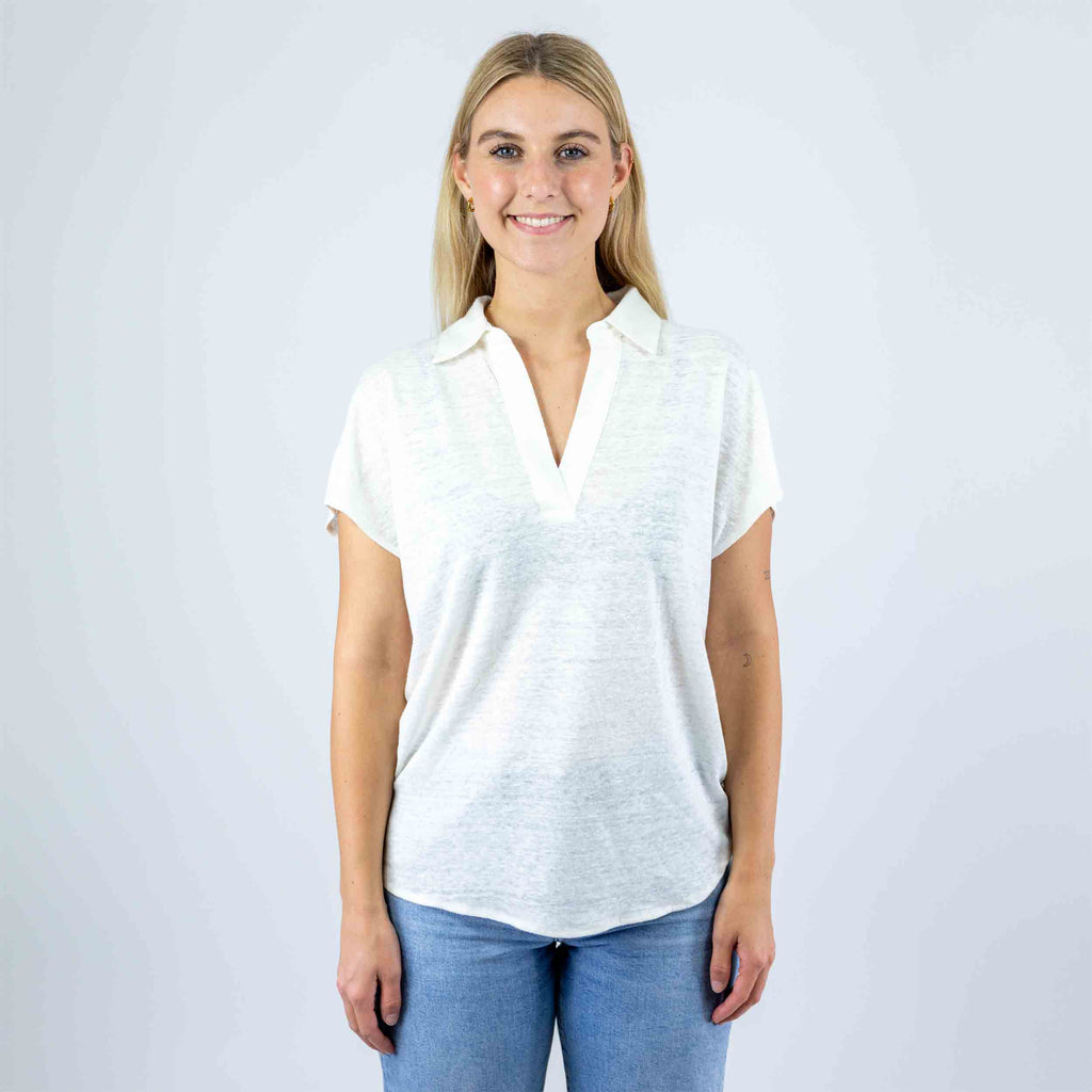 Damen Polo aus Leinen