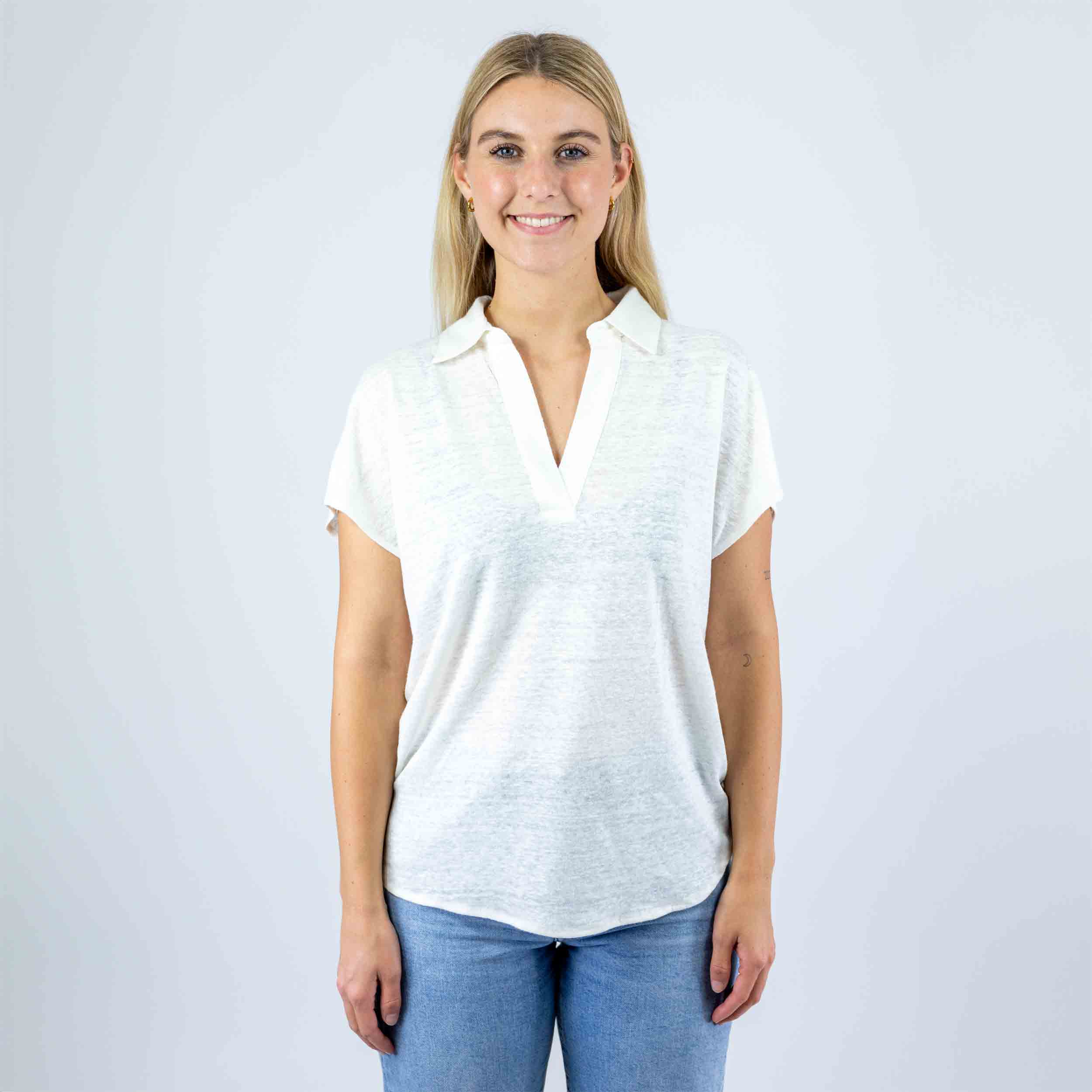 Damen Polo aus Leinen