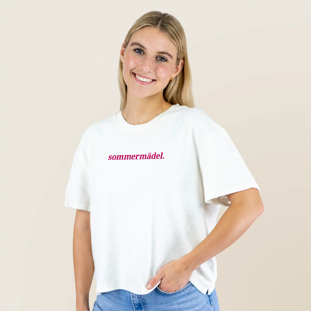 Frottee Damen Shirt sommermädel
