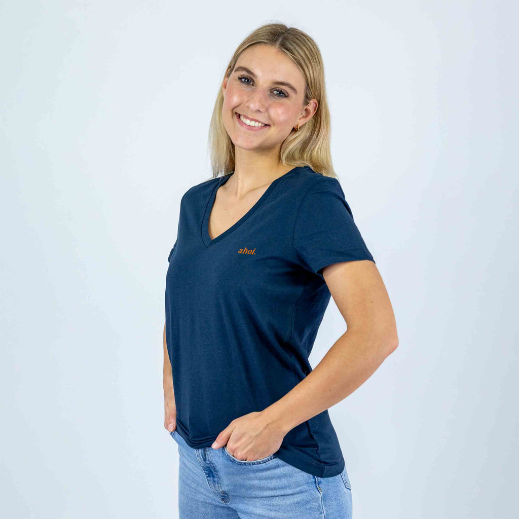 Damen Shirt V-Ausschnitt ahoi