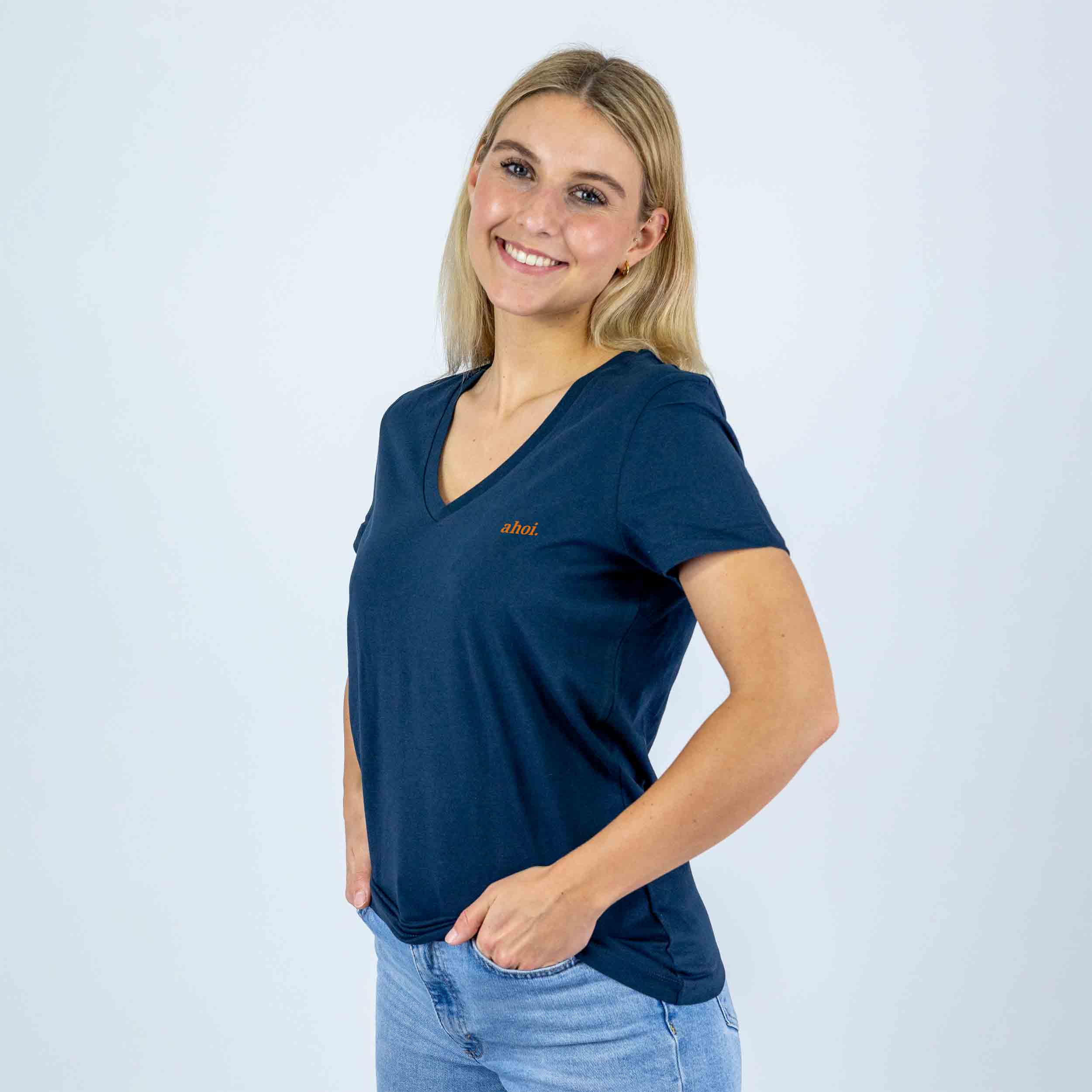 Damen Shirt V-Ausschnitt ahoi