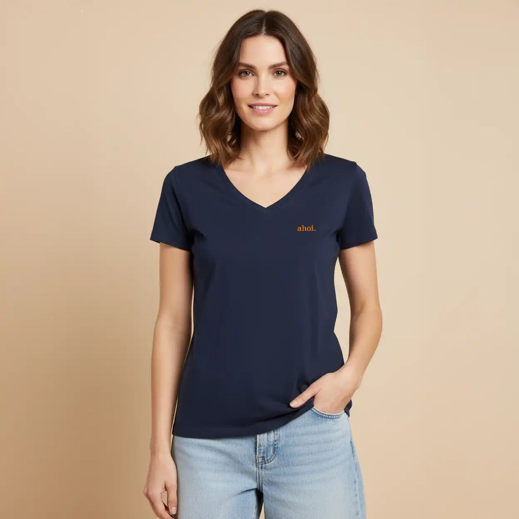 Damen Shirt V-Ausschnitt ahoi