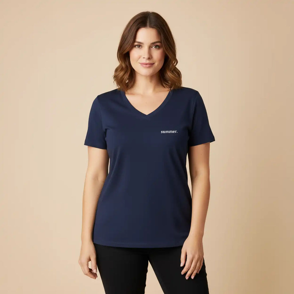 Damen Shirt V-Ausschnitt summer