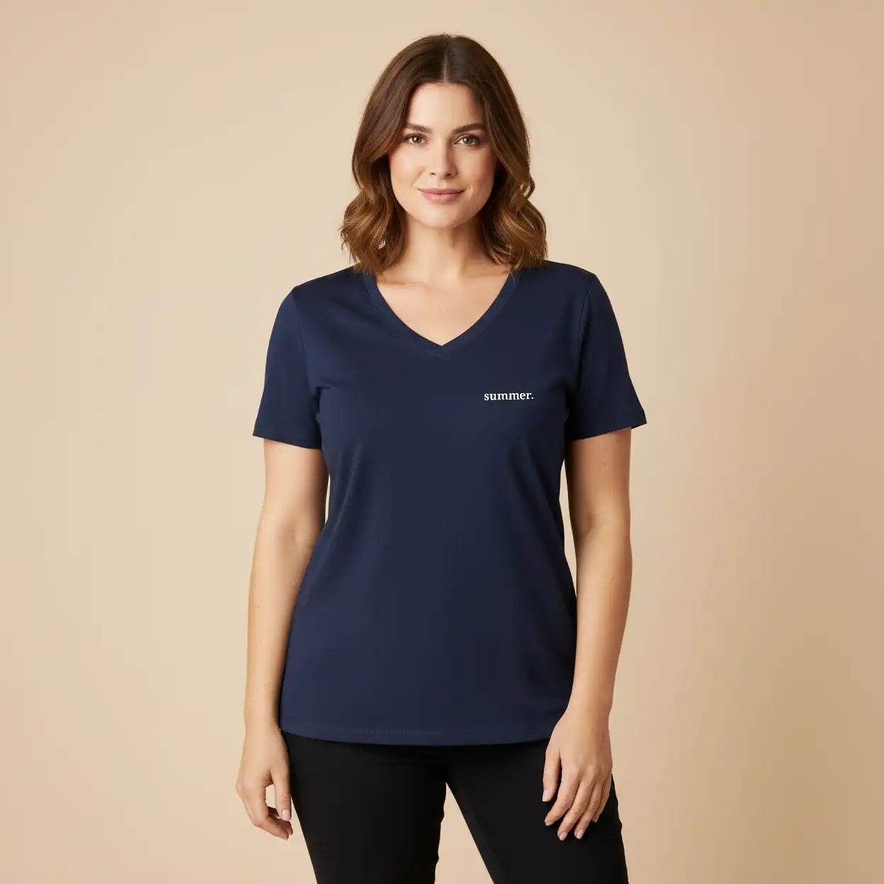 Damen Shirt V-Ausschnitt summer