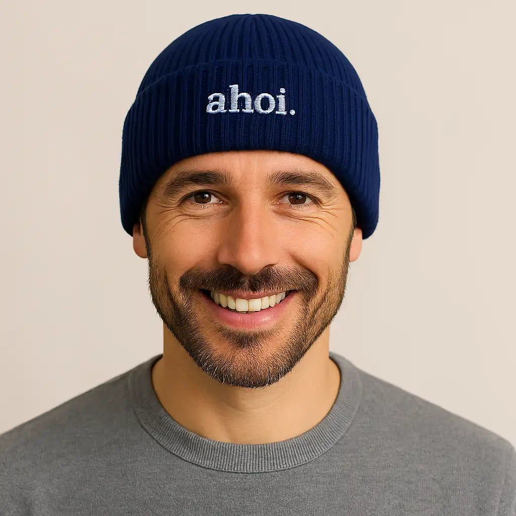 meeresbrise Organic Oversized Beanie ahoi