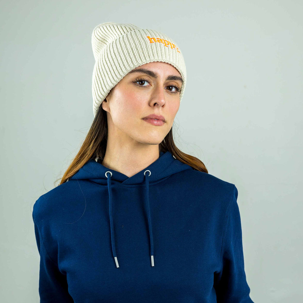 meeresbrise Organic Oversized Beanie happy