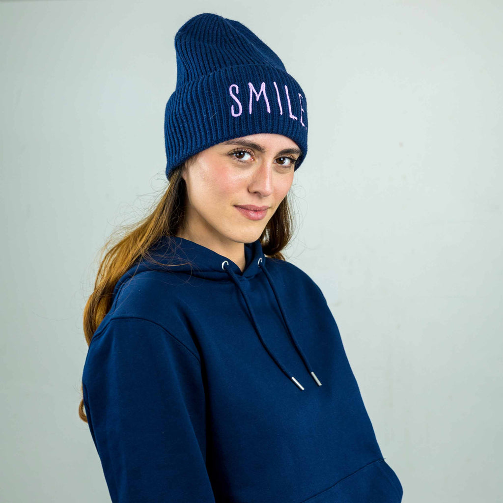 meeresbrise Organic Oversized Beanie SMILE