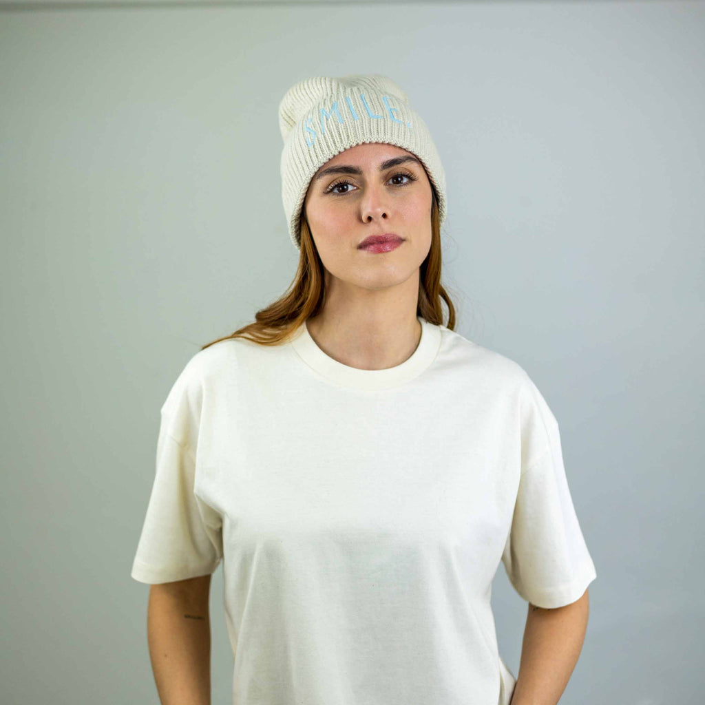 meeresbrise Organic Oversized Beanie SMILE