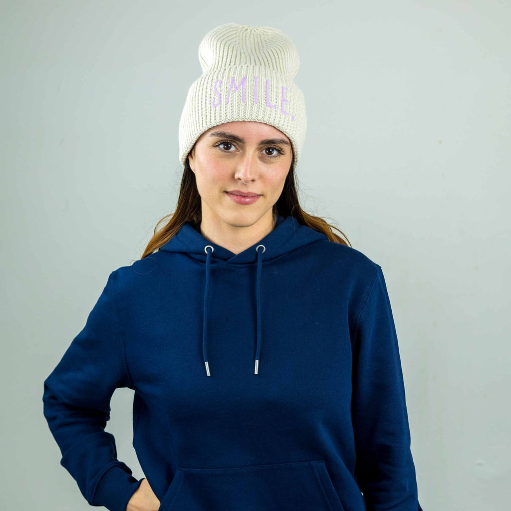 meeresbrise Organic Oversized Beanie SMILE