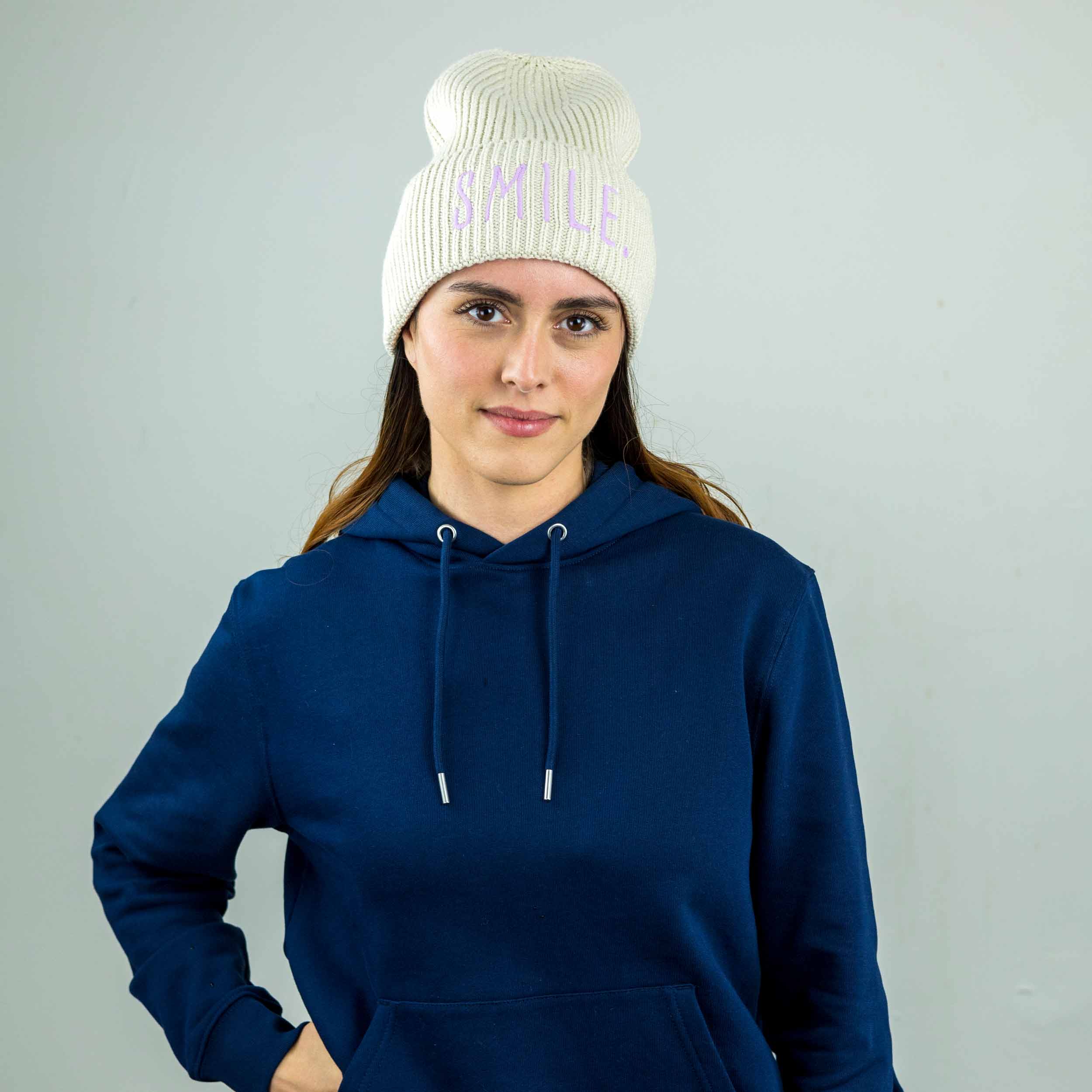 meeresbrise Organic Oversized Beanie SMILE