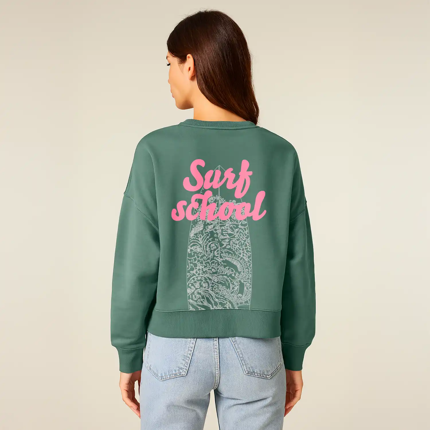 Oversize Damen Sweatshirt Surf School