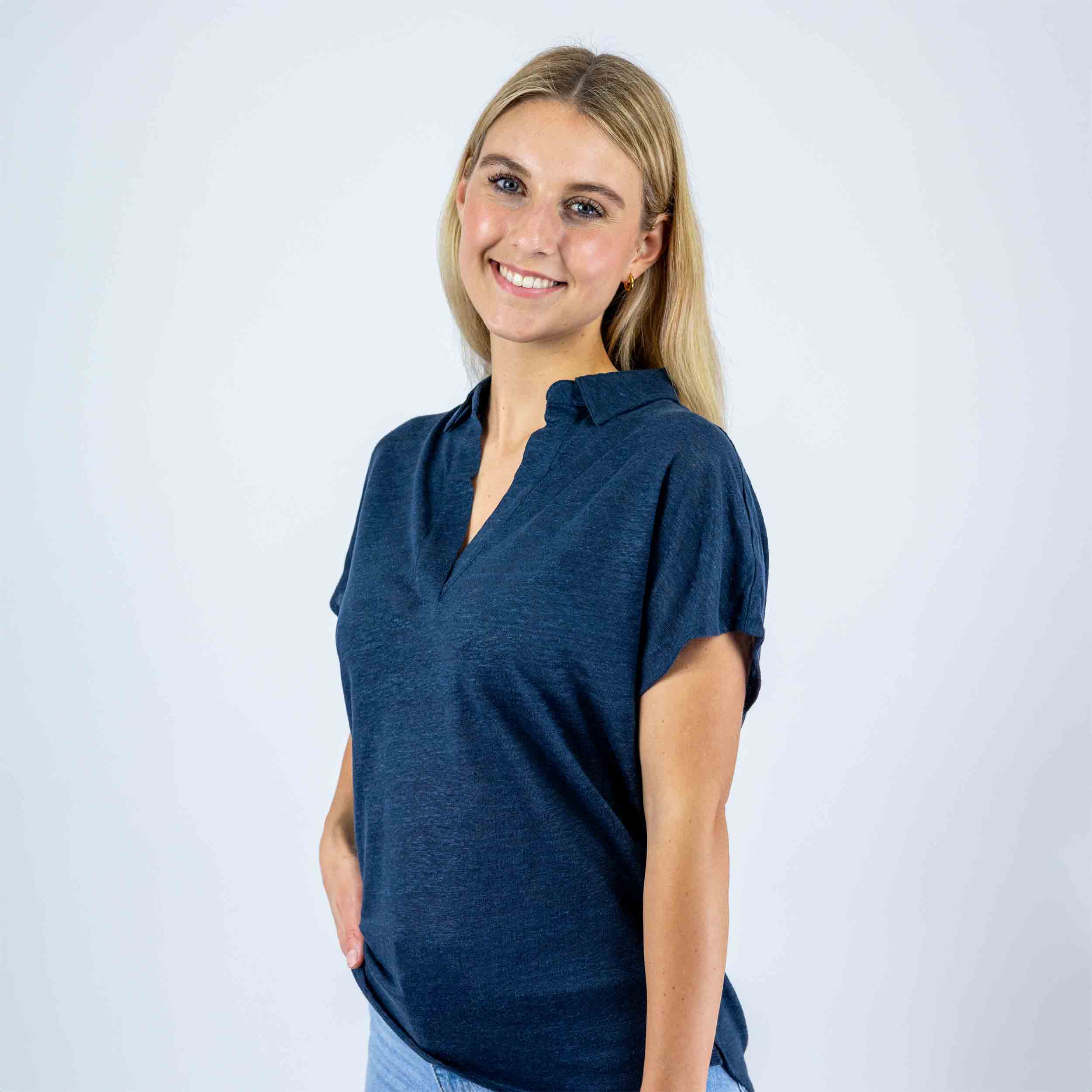 Damen Polo aus Leinen