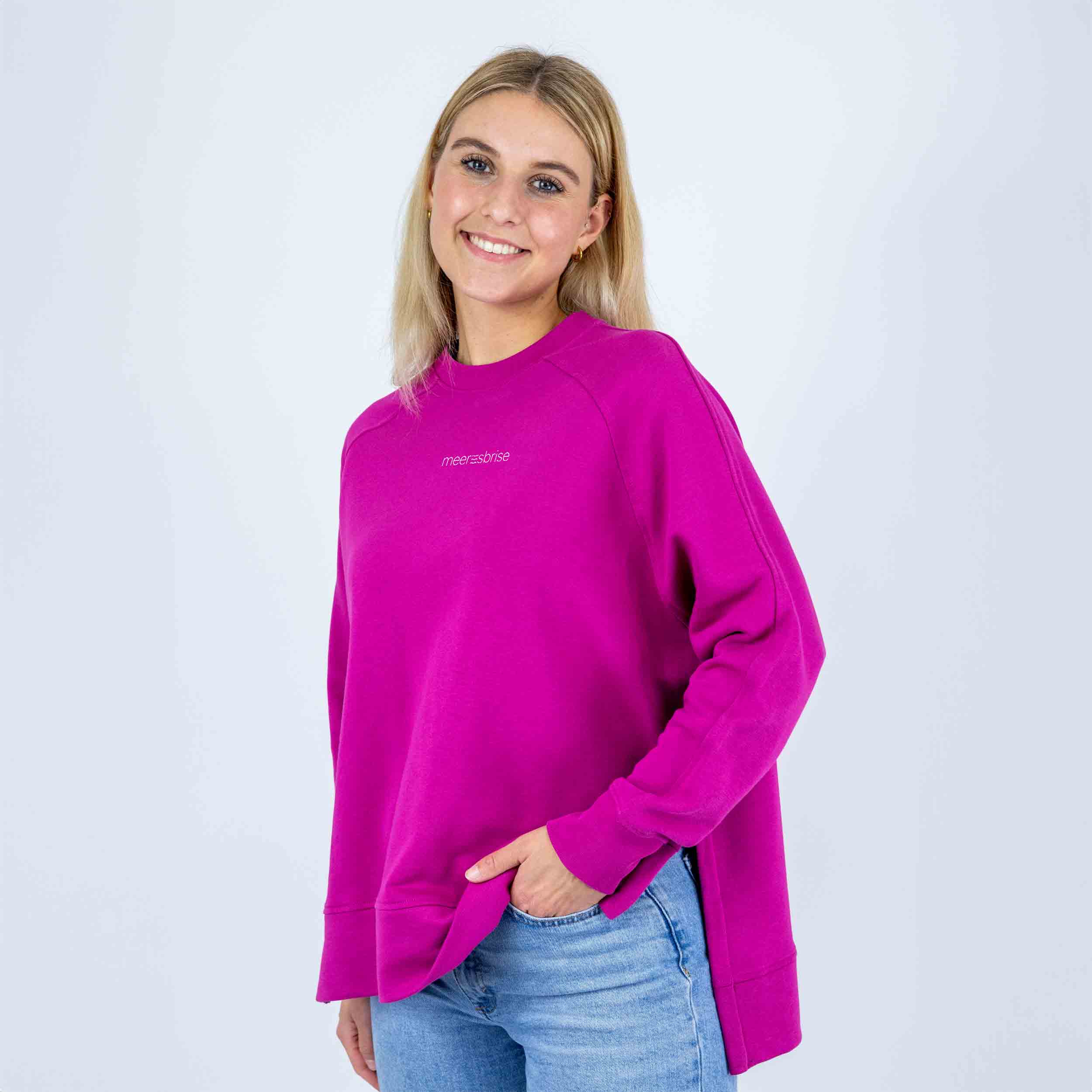 Sweatshirt Sidecut sommermädel backprint Puff