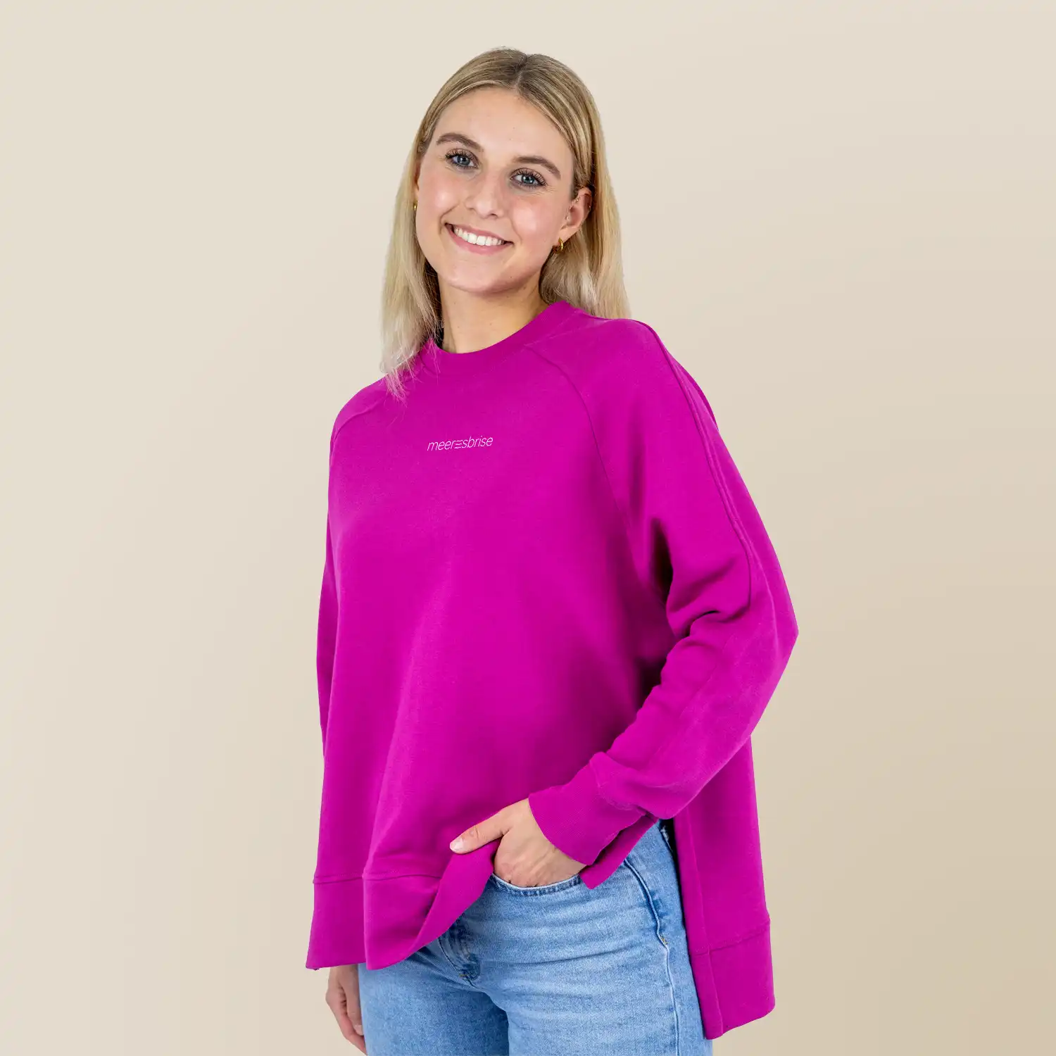 Sweatshirt Sidecut sommermädel backprint Puff